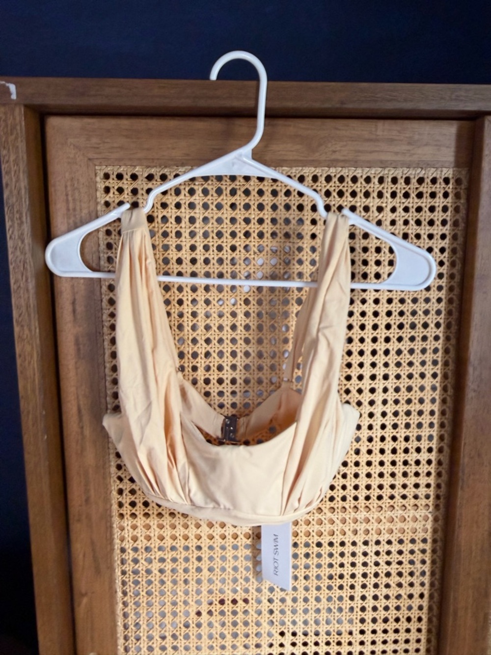 Riot Swim Pale Peach Bikini Top